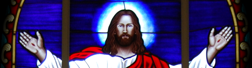 Stained glass window for church