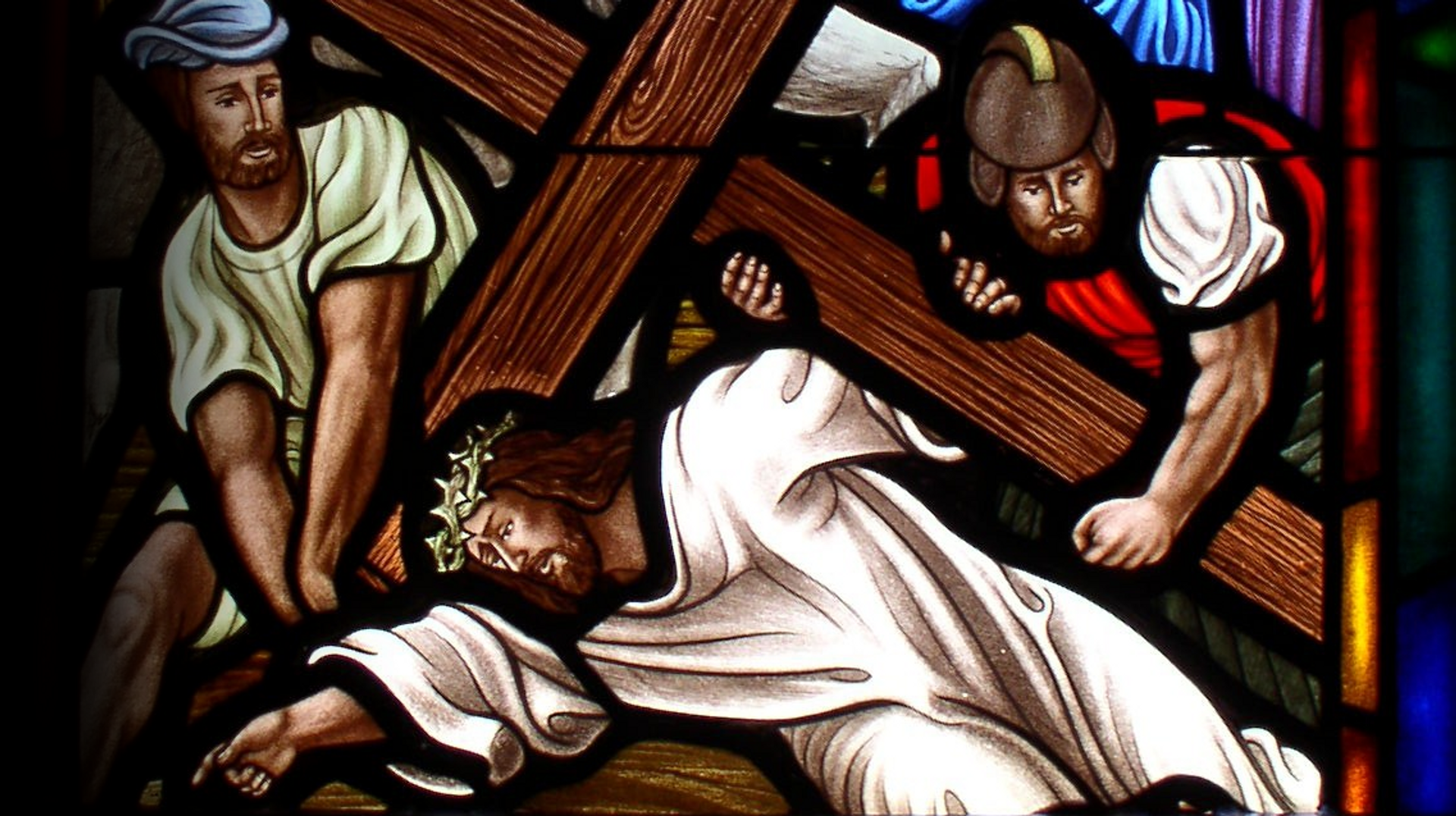 Stained glass window for church